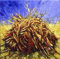 Garden Heap, Blue Sky, Gold Field